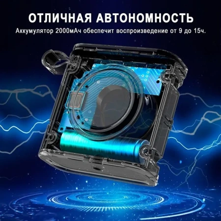Портативная колонка W-King D2 черный