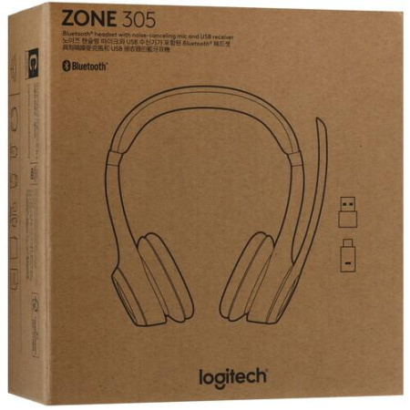 Беспроводные наушники Logitech Zone 305 Teams черный