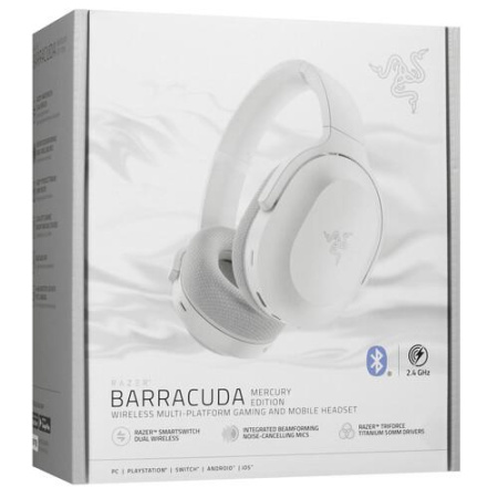 Беспроводные/проводные наушники Razer Barracuda  белый 2022
