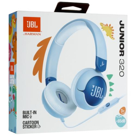 Проводные наушники JBL JR320  голубой 2024