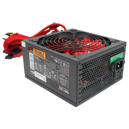 Блок питания Ginzzu PC700 14CM Red