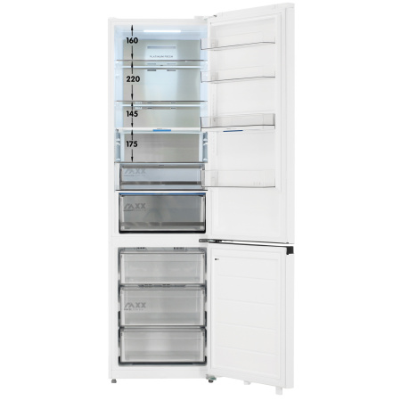 Холодильник с морозильником Midea MDRB519MGE01ID белый