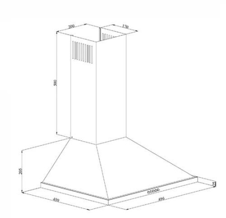 Вытяжка каминная Simfer 8563SM черный/черный