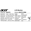 27" Монитор Acer KA272G0bi черный