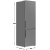 Холодильник с морозильником   Midea MDRB600MMF46 серебристый