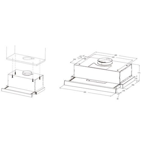 Вытяжка телескопическая Midea MH60T250GW белый/белый