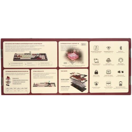 Клавиатура проводная + беспроводная A4Tech Bloody WS98 Pixels Red