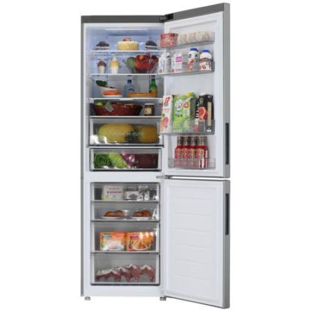 Холодильник с морозильником   Haier C4F637CXRGU1 серебристый
