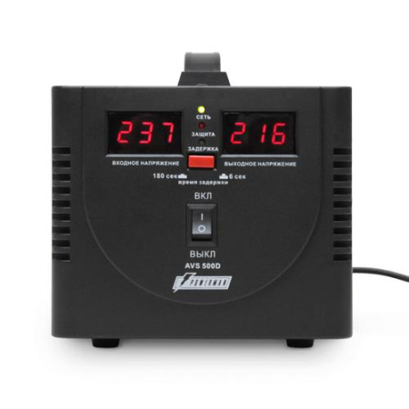 Стабилизатор напряжения PowerMan AVS 500D Black