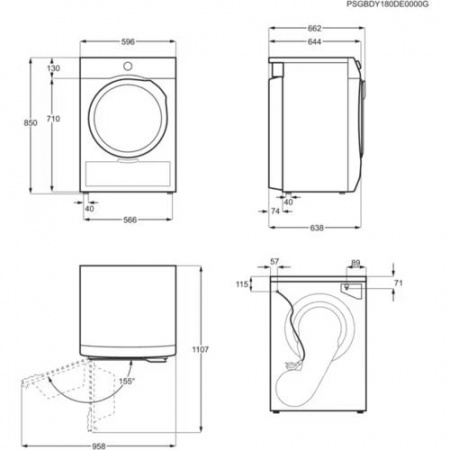 Сушильная машина Electrolux EW9H188SC белый